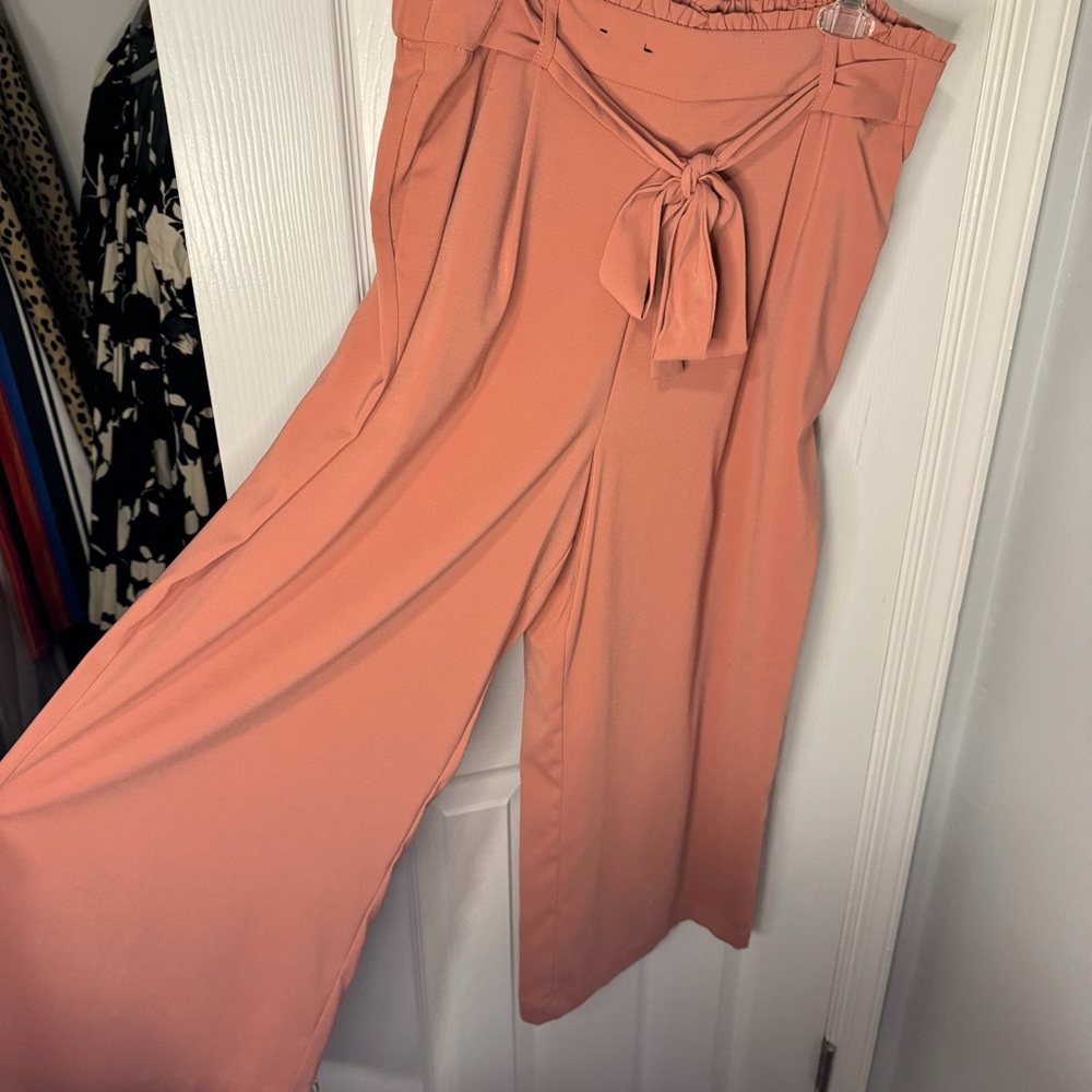 Women's Peach Wide-Leg Pants